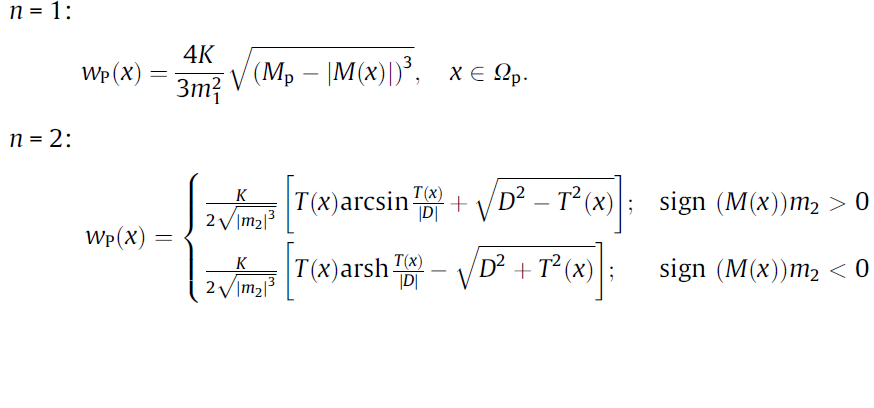 Deflection curve equations