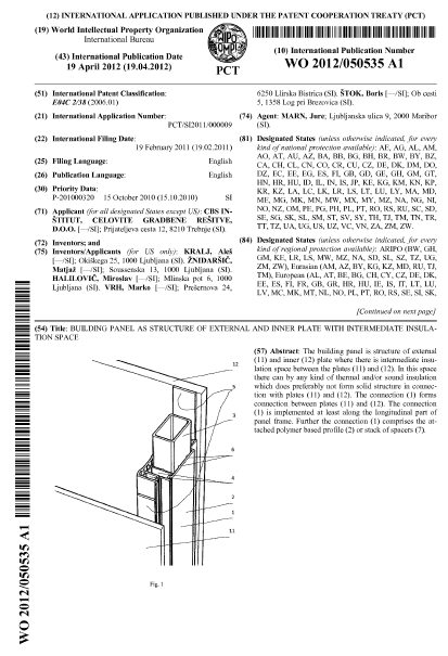 Patent application PCT